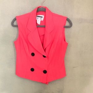 Vintage Lois Snyder Dani Max Sleeveless cropped Blazer Vest